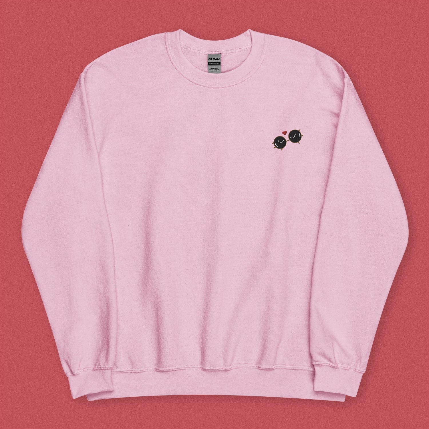 Boba Besteas Embroidered Sweatshirt - Limited Valentine's Edition - Ni De Mama Chinese - Inspired Clothing | Soft Pink , S