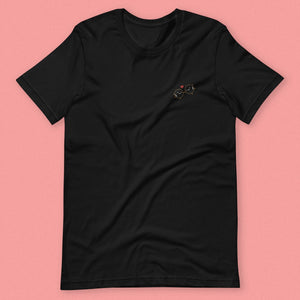 Boba Besteas Embroidered T-Shirt - Limited Valentine's Edition - Ni De Mama Chinese - Inspired Clothing | Black , XS