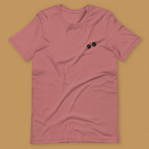 Boba Besteas Embroidered T-Shirt - Limited Valentine's Edition - Ni De Mama Chinese - Inspired Clothing | Mauve , S