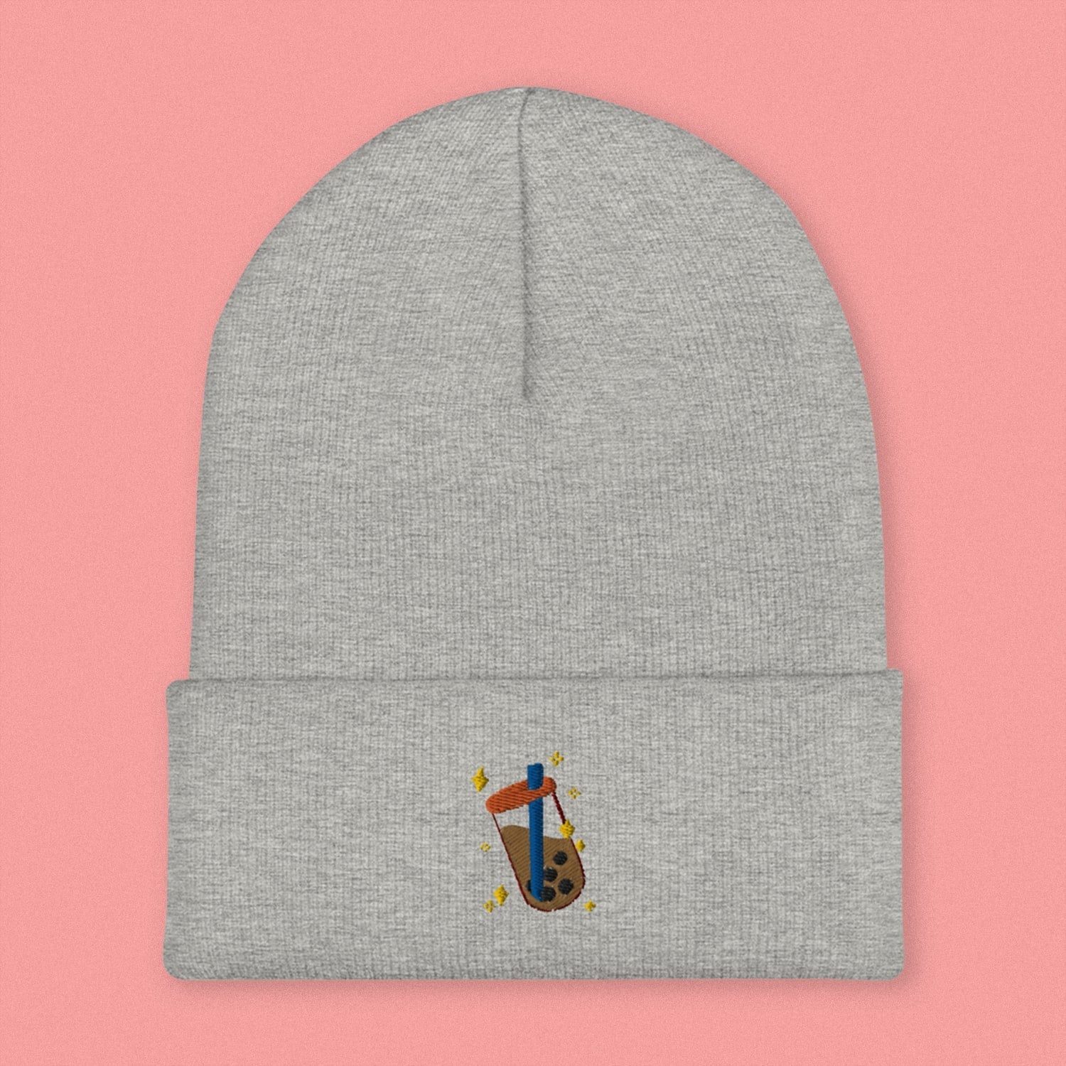 Boba Bliss Embroidered Beanie - Ni De Mama Chinese Clothing