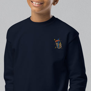 Boba Bliss Embroidered Kids Sweatshirt - Ni De Mama Chinese Clothing