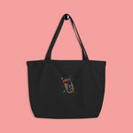 Load image into Gallery viewer, Boba Bliss Embroidered Large Tote - Ni De Mama Chinese Clothing
