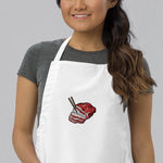 Load image into Gallery viewer, Char Siu Embroidered Apron - Ni De Mama Chinese Clothing
