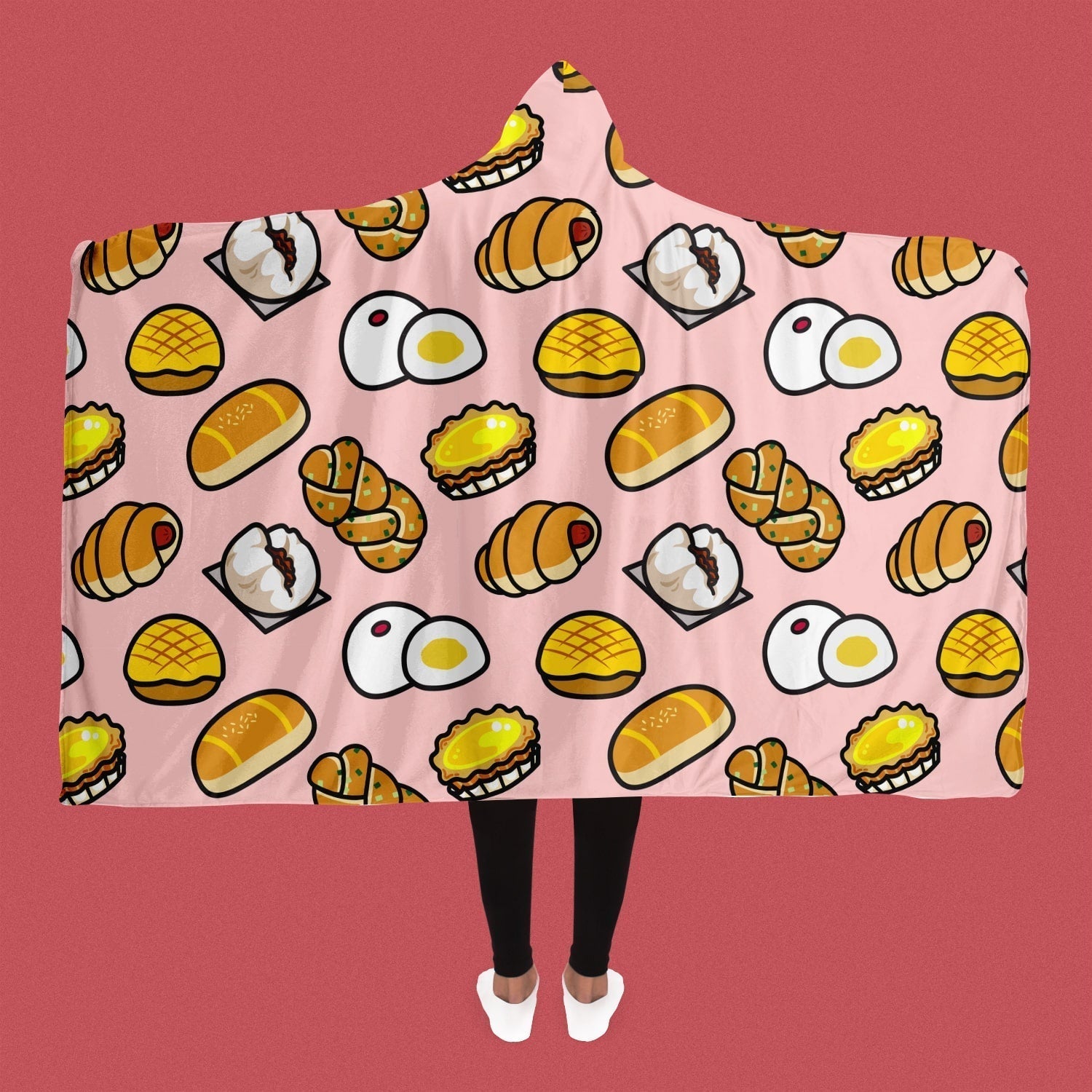 Chinese Bao Hooded Blanket / Overstock (Final Sale) - Ni De Mama Chinese - Inspired Clothing | Soft Pink , Youth
