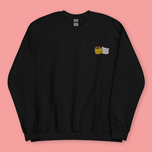 Dim Sum Embroidered Sweatshirt - Limited Valentine's Edition - Ni De Mama Chinese - Inspired Clothing | Black , S