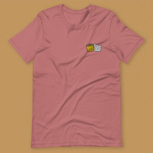 Dim Sum Embroidered T-Shirt - Limited Valentine's Edition - Ni De Mama Chinese - Inspired Clothing | Mauve , S