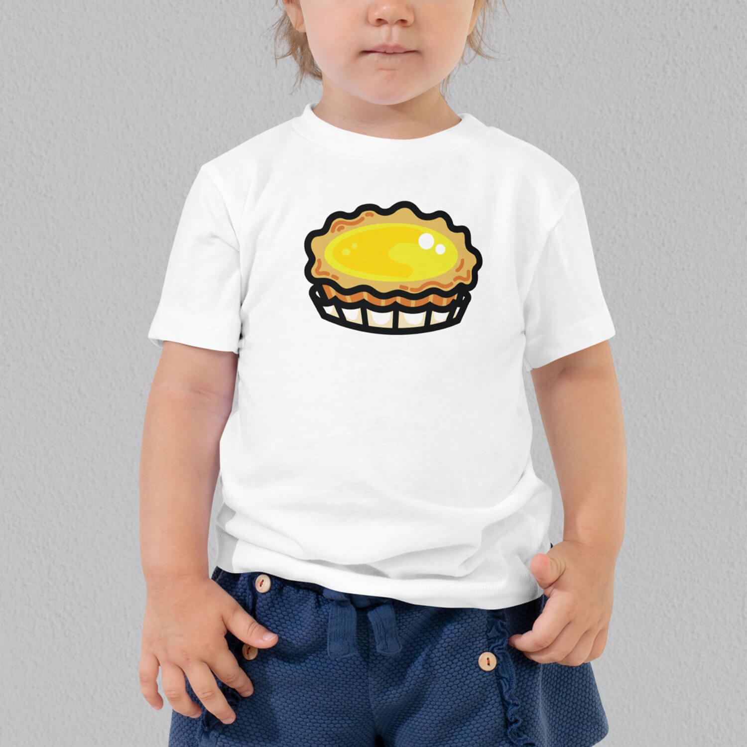 Egg Tart Toddler T-Shirt - Ni De Mama Chinese - Inspired Clothing | Heather Blue , 2T