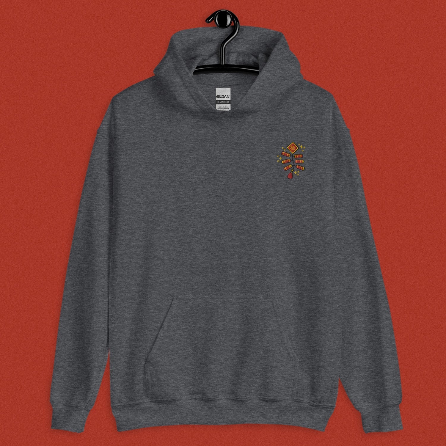 Firecracker Embroidered Hoodie - Ni De Mama Chinese Clothing