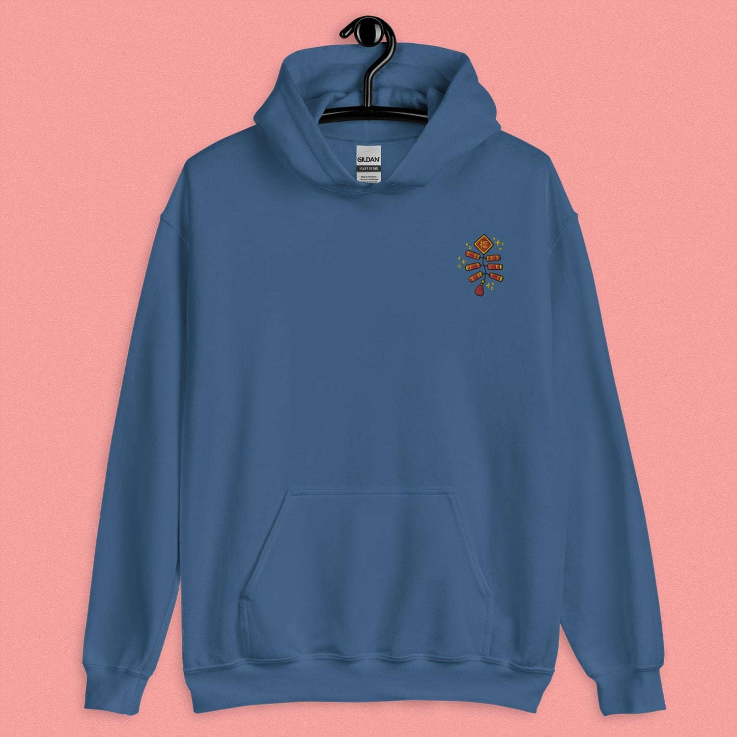 Firecracker Embroidered Hoodie - Ni De Mama Chinese Clothing
