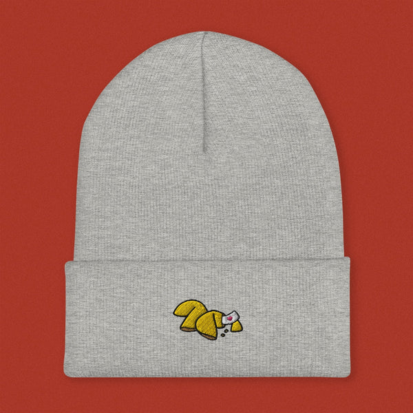 Fortune Cookie Embroidered Beanie - Ni De Mama Chinese Clothing