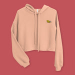 Load image into Gallery viewer, Fortune Cookie Embroidered Crop Hoodie - Ni De Mama Chinese Clothing

