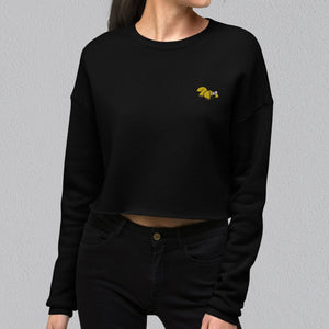 Fortune Cookie Embroidered Crop Sweatshirt - Ni De Mama Chinese Clothing