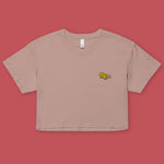 Load image into Gallery viewer, Fortune Cookie Embroidered Crop T-Shirt - Ni De Mama Chinese Clothing
