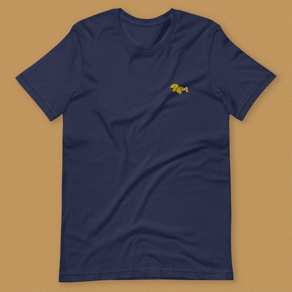 Fortune Cookie Embroidered T-Shirt - Ni De Mama Chinese - Inspired Clothing | Navy Blue , XS