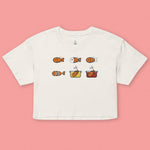 Load image into Gallery viewer, Fresh Fish Services Crop T-Shirt - Ni De Mama Chinese Clothing
