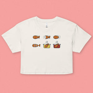 Fresh Fish Services Crop T-Shirt - Ni De Mama Chinese Clothing