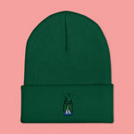 Load image into Gallery viewer, Green Onion Embroidered Beanie - Ni De Mama Chinese Clothing
