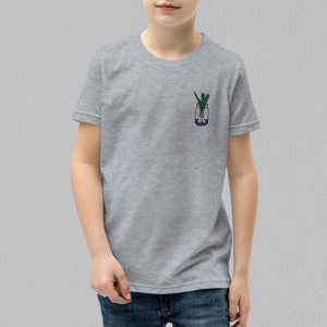 Green Onion Embroidered Kids T-Shirt - Ni De Mama Chinese Clothing