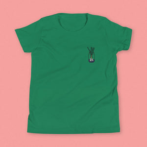 Green Onion Embroidered Kids T-Shirt - Ni De Mama Chinese Clothing