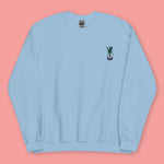Load image into Gallery viewer, Green Onion Embroidered Sweatshirt - Ni De Mama Chinese Clothing
