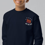 Load image into Gallery viewer, Ha Ha Ha (Shrimp) Embroidered Kids Hoodie - Ni De Mama Chinese Clothing
