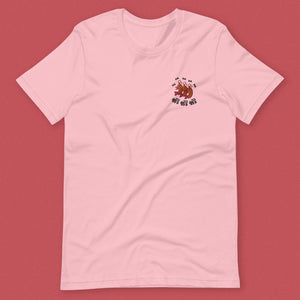 Ha Ha Ha (Shrimp) Embroidered T-Shirt - Ni De Mama Chinese Clothing