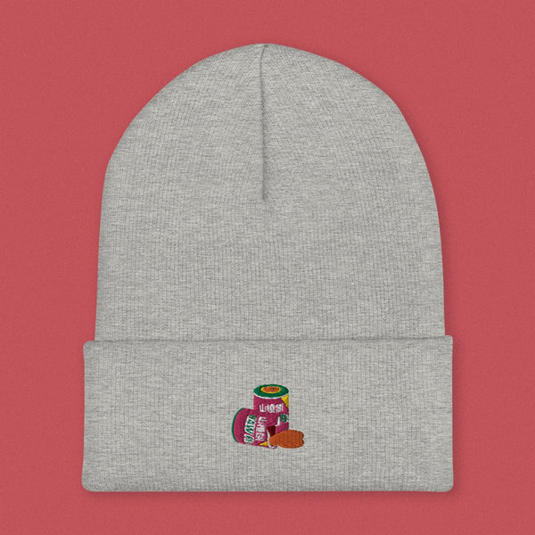 Haw Flakes Embroidered Beanie - Ni De Mama Chinese Clothing
