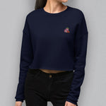 Load image into Gallery viewer, Haw Flakes Embroidered Crop Sweatshirt - Ni De Mama Chinese Clothing
