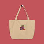 Load image into Gallery viewer, Haw Flakes Embroidered Large Tote - Ni De Mama Chinese Clothing
