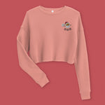 Load image into Gallery viewer, Ho Ho Ho Embroidered Crop Sweatshirt - Ni De Mama Chinese Clothing

