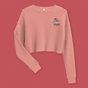 Ho Ho Ho Embroidered Crop Sweatshirt - Ni De Mama Chinese Clothing
