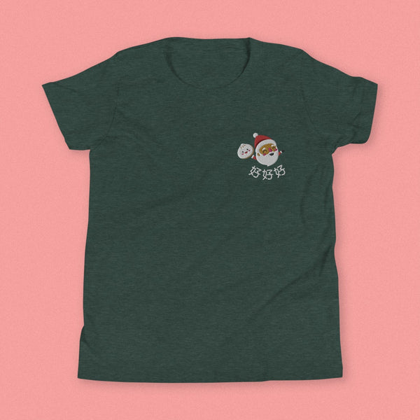 Ho Ho Ho Embroidered Kids T-Shirt - Ni De Mama Chinese Clothing