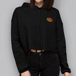 Load image into Gallery viewer, Hot Dog Bun Embroidered Crop Hoodie - Ni De Mama Chinese Clothing
