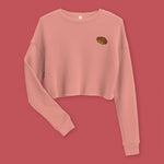 Load image into Gallery viewer, Hot Dog Bun Embroidered Crop Sweatshirt - Ni De Mama Chinese Clothing
