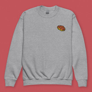 Hot Dog Bun Embroidered Kids Sweatshirt - Ni De Mama Chinese Clothing