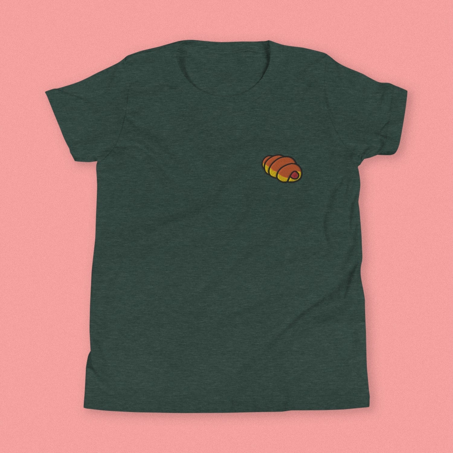 Hot Dog Bun Embroidered Kids T-Shirt - Ni De Mama Chinese Clothing