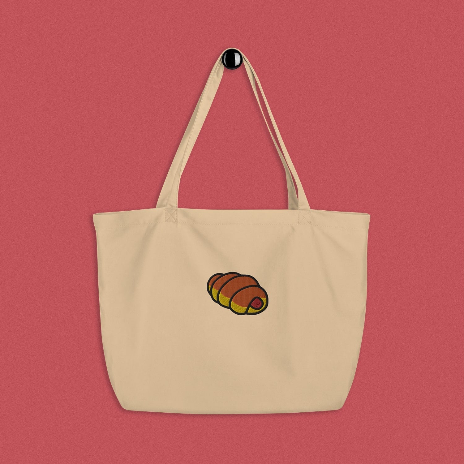 Pastry Breakfast Croissant Tote Bag Shoulder Bag Shopping Bag 
