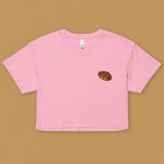 Load image into Gallery viewer, Hot Dog Embroidered Crop T-Shirt - Ni De Mama Chinese Clothing
