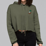 Load image into Gallery viewer, Jadeite Cabbage (Bok Choy) Embroidered Crop Hoodie - Ni De Mama Chinese Clothing
