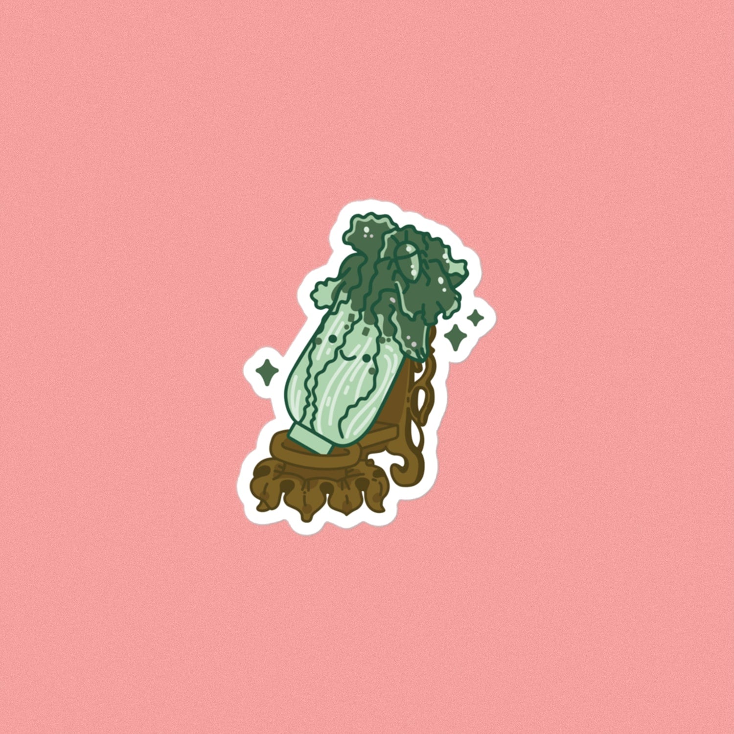 Jadeite Cabbage (Bok Choy) Vinyl Sticker - Ni De Mama Chinese Clothing