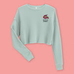 Load image into Gallery viewer, Let&#39;s Get This Bread Embroidered Crop Sweatshirt / Traditional - Ni De Mama Chinese Clothing
