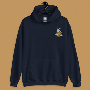 Moon Rabbit Embroidered Hoodie - Ni De Mama Chinese Clothing
