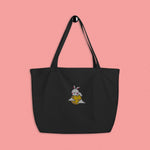 Load image into Gallery viewer, Moon Rabbit Embroidered Large Tote - Ni De Mama Chinese Clothing
