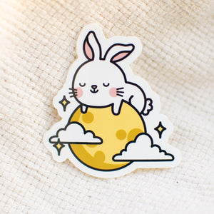 Moon Rabbit Vinyl Sticker - Ni De Mama Chinese Clothing