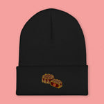 Load image into Gallery viewer, Mooncake Embroidered Beanie - Ni De Mama Chinese Clothing
