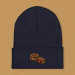 Load image into Gallery viewer, Mooncake Embroidered Beanie - Ni De Mama Chinese - Inspired Clothing | Navy Blue ,
