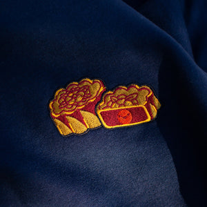 Mooncake Embroidered Crop Sweatshirt - Ni De Mama Chinese Clothing