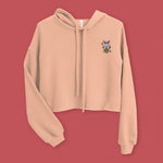 Load image into Gallery viewer, Mooncake Rabbit Embroidered Crop Hoodie - Ni De Mama Chinese Clothing
