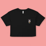 Load image into Gallery viewer, Mooncake Rabbit Embroidered Crop T-Shirt - Ni De Mama Chinese Clothing
