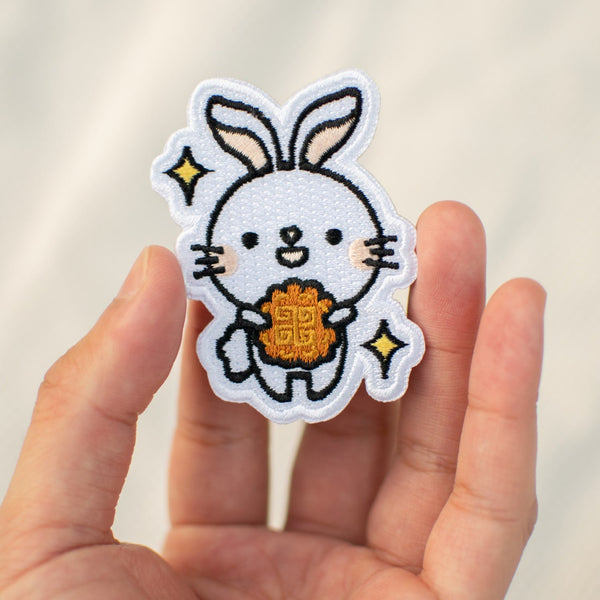 Mooncake Rabbit Embroidered Patch - Ni De Mama Chinese Clothing